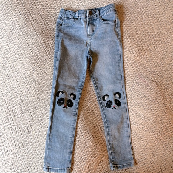 Girls Panda Jeggings - Picture 1 of 6